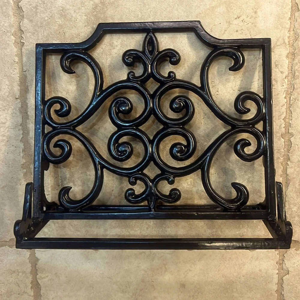 Beautiful Cast Iron Cook Book Holder